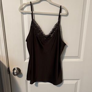 Express Chic Brown Lace Camisole